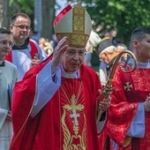 ▲	Kardynał w czasie pielgrzymki mniejszości narodowych i etnicznych.