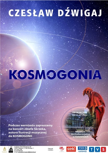 Wystawa "Kosmogonia" Czesława Dźwigaja z muzyką Józefa Skrzeka, Katowice, 30 czerwca - 31 lipca