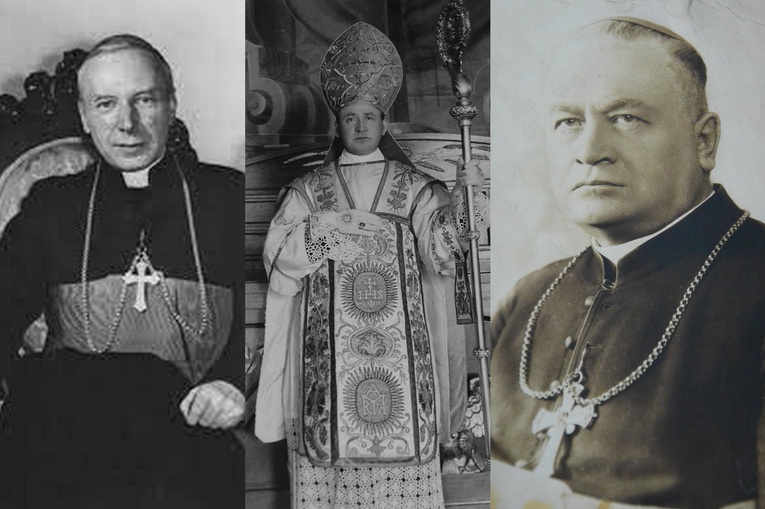 Bp Stefan Wyszyński, bp Władysław Goral i bp Marian Fulman jako biskupi lubelscy.