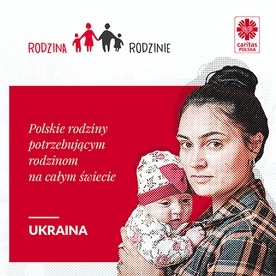 Baner promujący program. Można do niego przystąpić, wypełniając formularz na stronie: rodzinarodzinie.caritas.pl