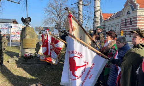 Hołd pod Pomnikiem Żołnierzy NSZ w Żywcu.