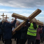 Z krzyżem na gdańskiej plaży 