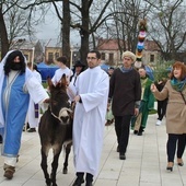 Inscenizacja na rozwadowskim rynku.