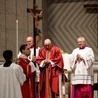 Papież Franciszek podczas Liturgii Wielkiego Piątku