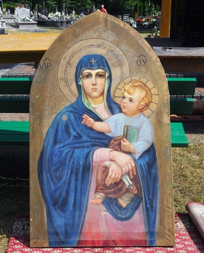 Obraz Matki Bożej Śnieżnej ze stromieckiej kaplicy.