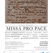 Koncert "Missa pro pace" w Żarnowcu - zaproszenie