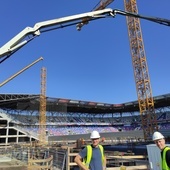 Zabrze. Kamień węgielny pod czwartą trybuną stadionu Górnika