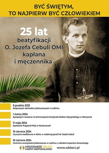 Rok Jubileuszowy 25 lat beatyfikacji o. Józefa Cebuli OMI