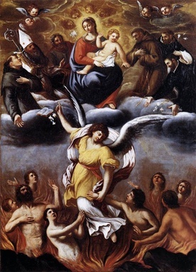 Ludovico Carracci, Anioł uwalnia dusze z czyśćca. 
