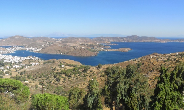 Panorama wyspy Patmos