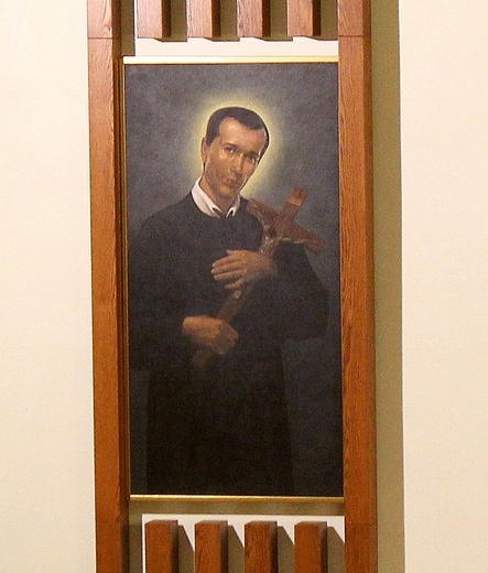 Obraz św. Gerarda, patrona matek, zwłaszcza w stanie błogosławionym,  który znajduje się w gliwickim kościele.