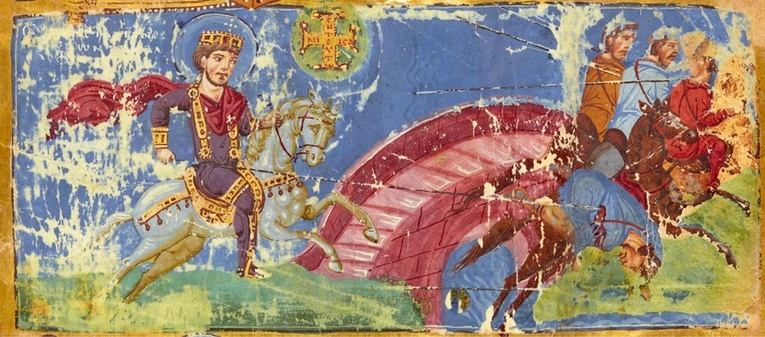 Wizja Konstatyna Wielkiego przed bitwą na moście Mulwijskim.