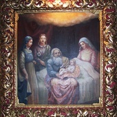 Barokowe malowidło „Narodziny św. Jana Chrzciciela” z 1700 r. z kościoła pod tym wezwaniem w Poniszowicach.