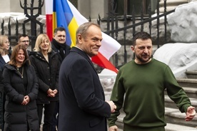 Prezydent Zełenski po spotkaniu z premierem Polski
