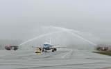 Salut wodny na Kraków Airport