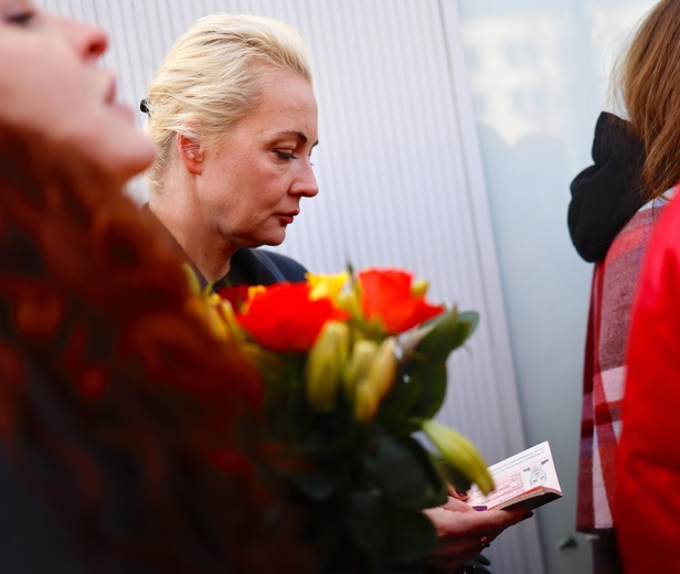 W antyputinowskiej demonstracji przed ambasadą Rosji w Berlinie wzięła udział Julia Nawalna