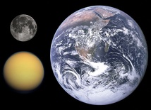 Księżyc, Tytan i Ziemia
