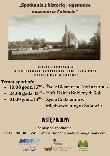 Zaproszenie na drugi cykl wykładów. Żukowskie spotkania z historią