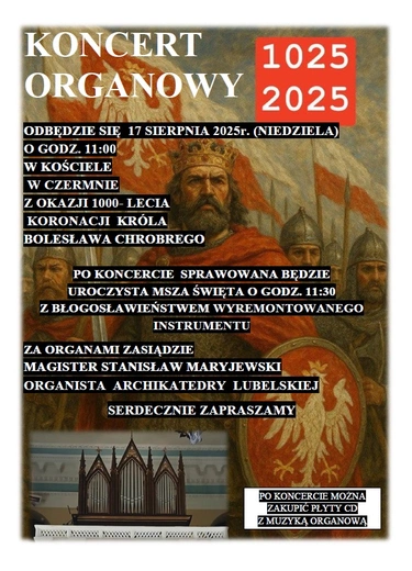 Koncert organowy w kościele Czermnie