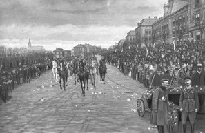 Wkroczenie wojsk polskich do Cieszyna po rozejmie z Czechami w lutym 1919 r.