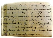 Fragment rękopisu Dzienniczka