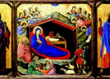 Duccio di Buoninsegna, &#8222;Boże Narodzenie z Izajaszem i Ezechielem&#8221;