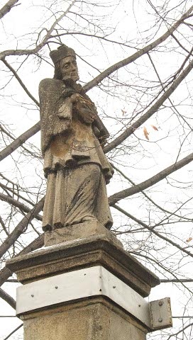 Figura św. Jana Nepomucena z parafii pod wezwaniem Krzyża Świętego w Wodzisławiu Śląskim.