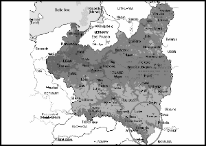 Mapa Polski w 1939 r.