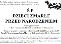 Pogrzeb dzieci zmarłych przed narodzeniem