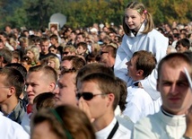 Pielgrzymi na spotkaniu z Papieżem