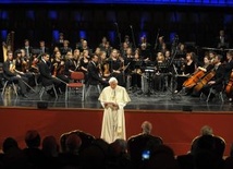 Benedykt XVI na koncercie