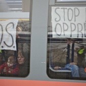 Protest uchodźców z Czeczenii