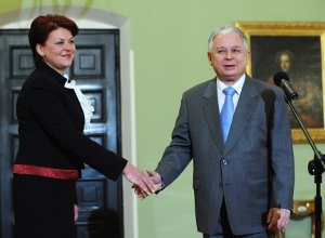 Prezydent RP Lech Kaczyński i Angelika Borys