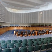 Sala obrad w Europejskim Trybunale Praw Człowieka