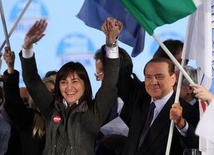 Manifestacja zwolenników Berlusconiego w Rzymie
