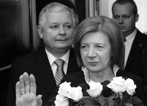 Prezydent Lech Kaczyński z żoną Marią