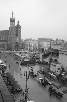 Rynek z Kościołem Mariackim Krakowie