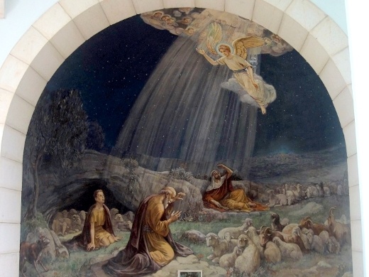 Anioł oznajmia pasterzom nowinę o narodzeniu Mesjasza