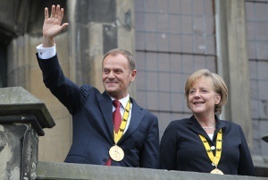 Tusk odebrał nagrodę Karola Wielkiego