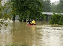 Caritas Tarnowska z powodzianami