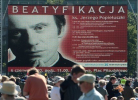 Plac Piłsudskiego przed beatyfikacją ks. Jerzego