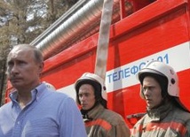 Putin gasił pożary lasów 