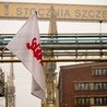 Wiec przed stocznią w Szczecinie 