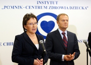 Premier Donald Tusk i minister zdrowia Ewa Kopacz 