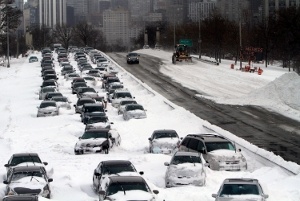 Śnieg sparaliżował Chicago