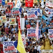 Demonstracja chrześcijan w Manilii