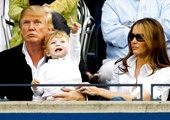 Donald Trump z żoną Melanią i synem Barronem