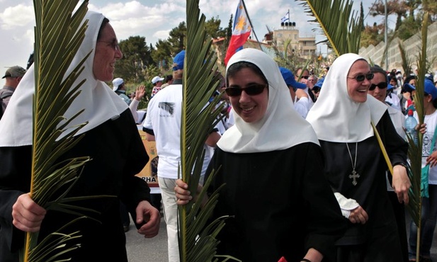 Jerozolima: palmowa manifestacja wiary