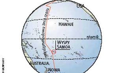 Samoa na mapie świata