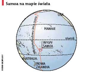 Samoa na mapie świata